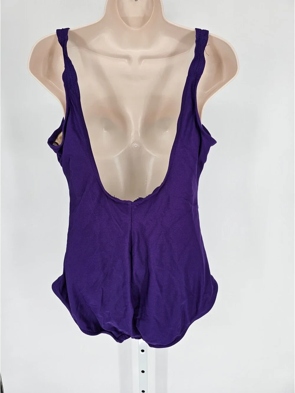 Vintage 1990s Slimsuit Womens Sz 18W One Piece Swimsuit Purple Ruched